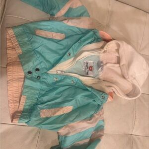 Vintage 80s Kids windbreaker Colorful Hooded Jacket